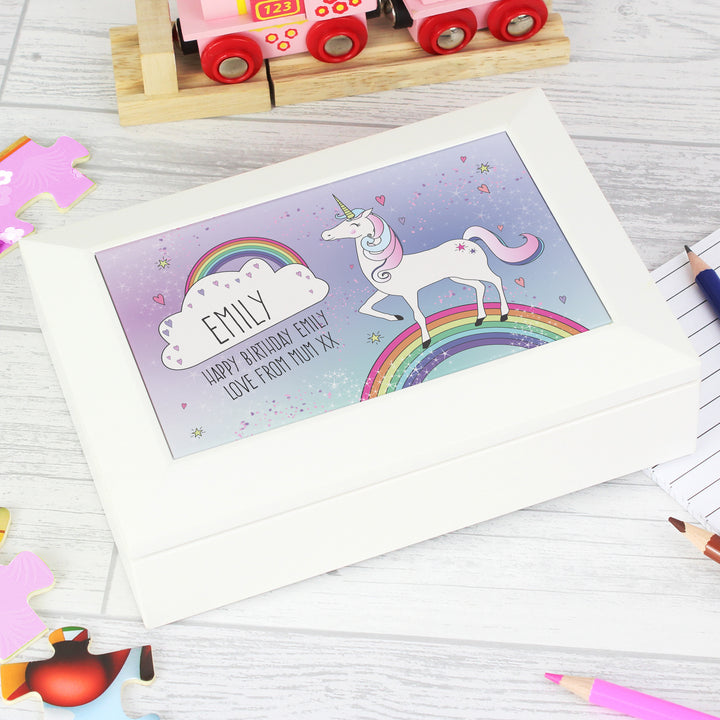 Buy Personalised Unicorn Jewellery Box at www.giftsfinder.co.uk