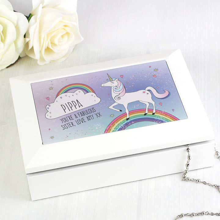 Buy Personalised Unicorn Jewellery Box at www.giftsfinder.co.uk