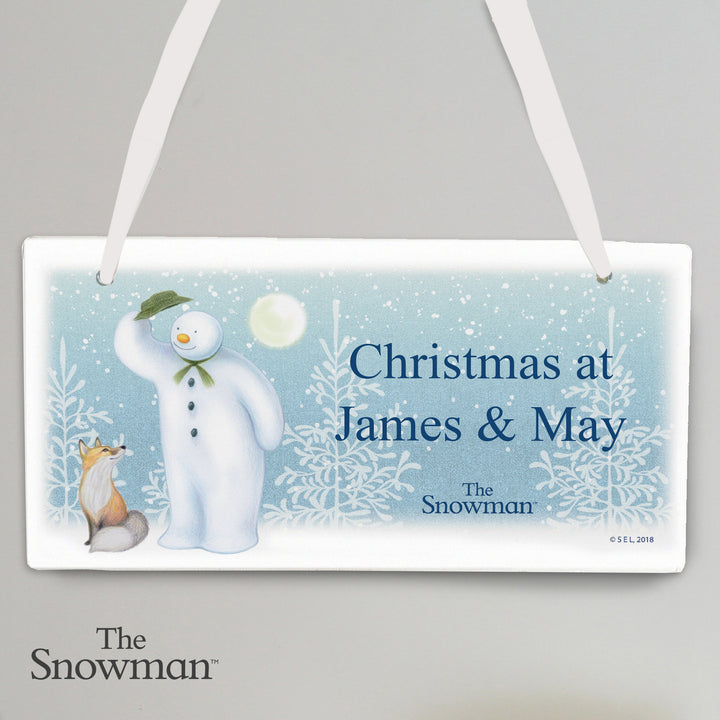 Buy Personalised The Snowman Snow Wonder Wooden Sign at www.giftsfinder.co.uk