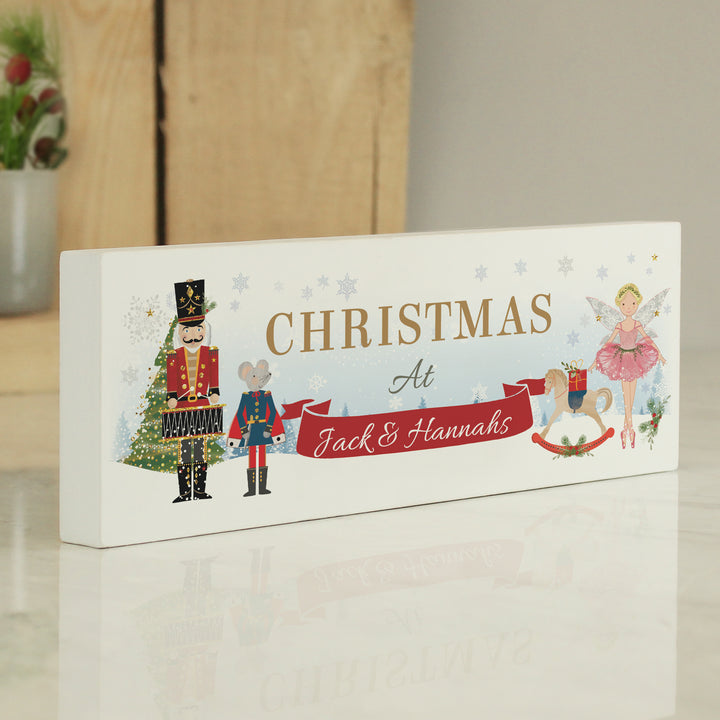 Buy Personalised Nutcracker Wooden Block Sign at www.giftsfinder.co.uk