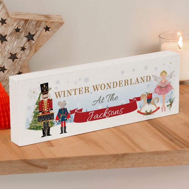 Buy Personalised Nutcracker Wooden Block Sign at www.giftsfinder.co.uk