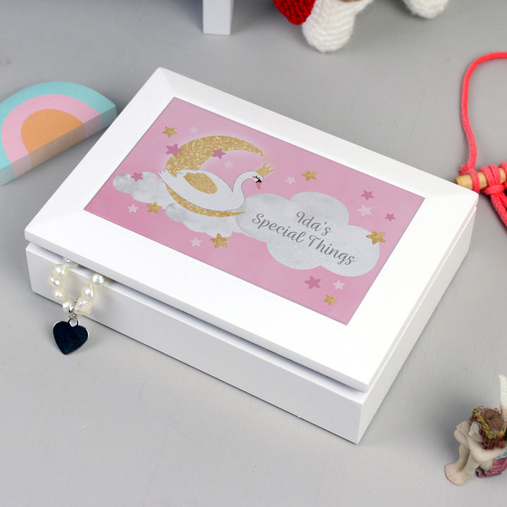 Buy Personalised Swan Lake Jewellery Box at www.giftsfinder.co.uk