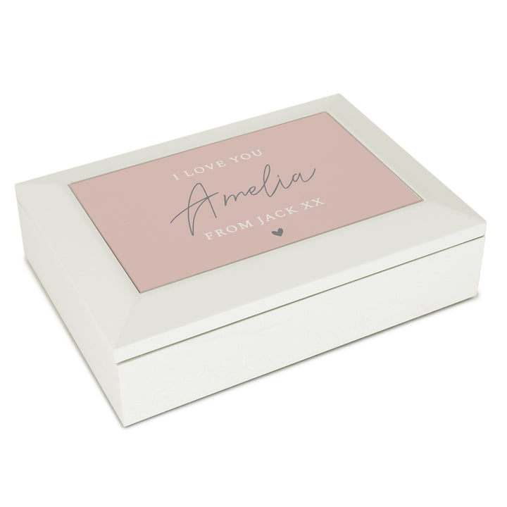 Buy Personalised Free Text Jewellery Box at www.giftsfinder.co.uk