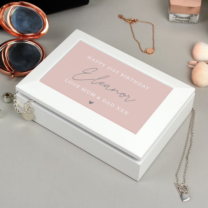 Buy Personalised Free Text Jewellery Box at www.giftsfinder.co.uk