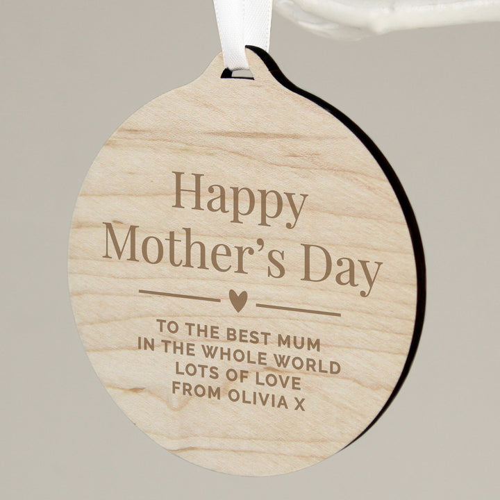 Buy Personalised Couples Round Wooden Decoration available now at www.giftsfinder.co.uk