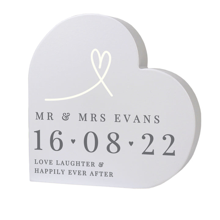 Buy Personalised Free Text Free Standing Heart Ornament available now at www.giftsfinder.co.uk