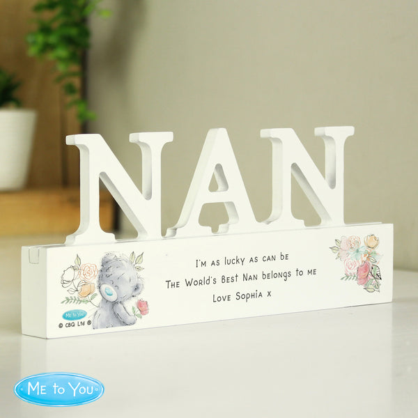 Buy Personalised Me To You Wooden Nan Ornament available now at www.giftsfinder.co.uk