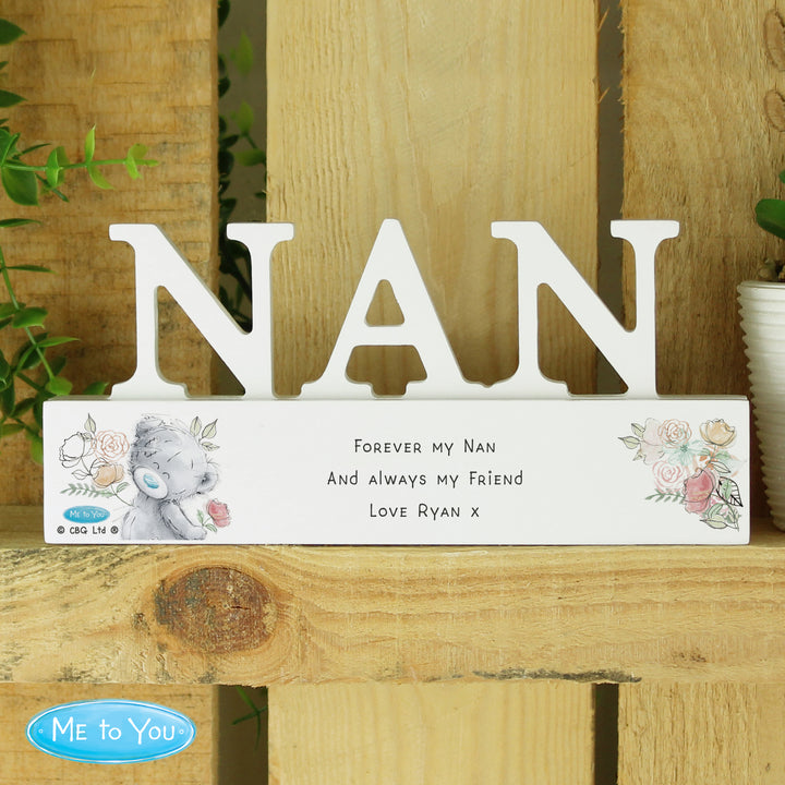 Buy Personalised Me To You Wooden Nan Ornament available now at www.giftsfinder.co.uk