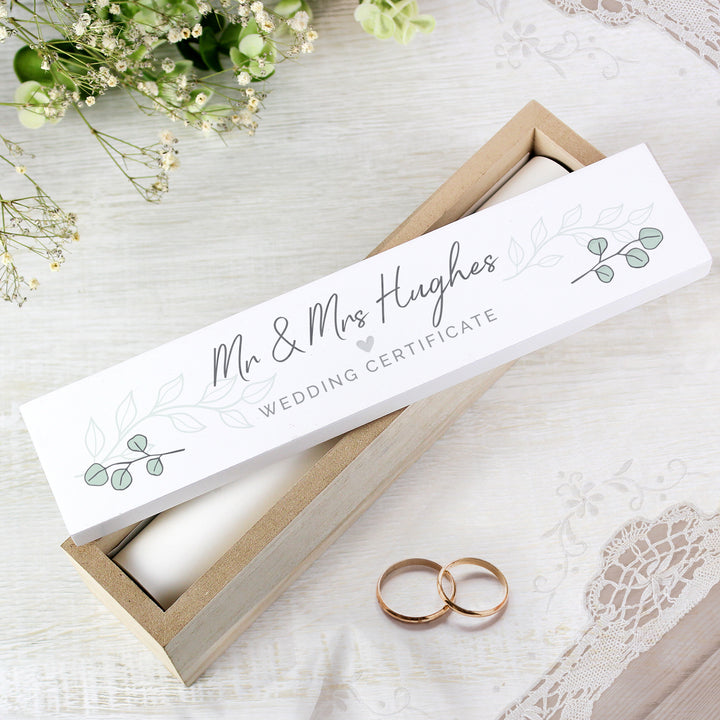 Buy Personalised Eucalyptus Wooden Certificate Holder available now at www.giftsfinder.co.uk