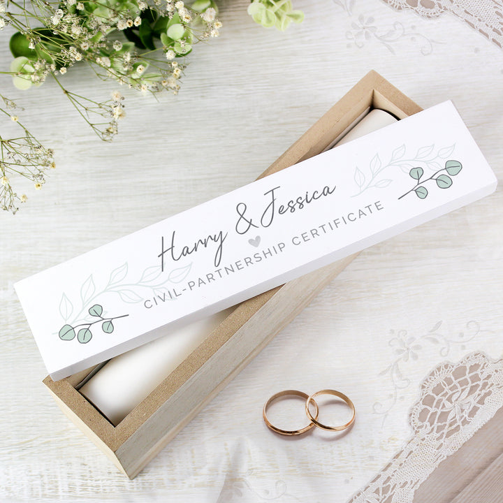 Buy Personalised Eucalyptus Wooden Certificate Holder available now at www.giftsfinder.co.uk