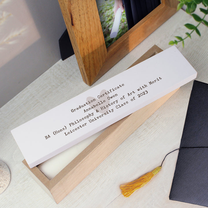 Personalised Free Text Wooden Certificate Holder - part of the Gifts Finder Personalised Certificate Holders collection