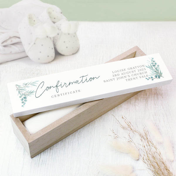 Buy Personalised Botanical Wooden Certificate Holder available now at www.giftsfinder.co.uk