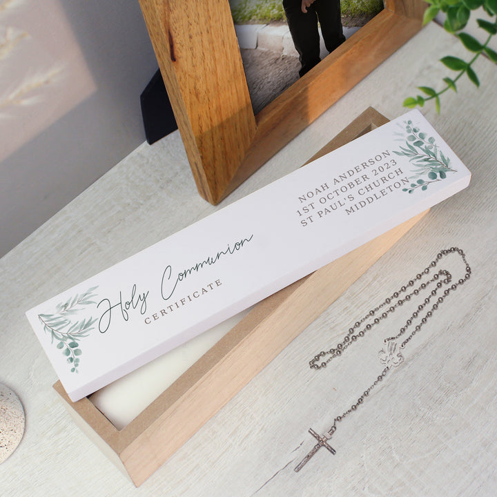 Personalised Botanical Wooden Certificate Holder - part of the Gifts Finder Personalised Certificate Holders collection