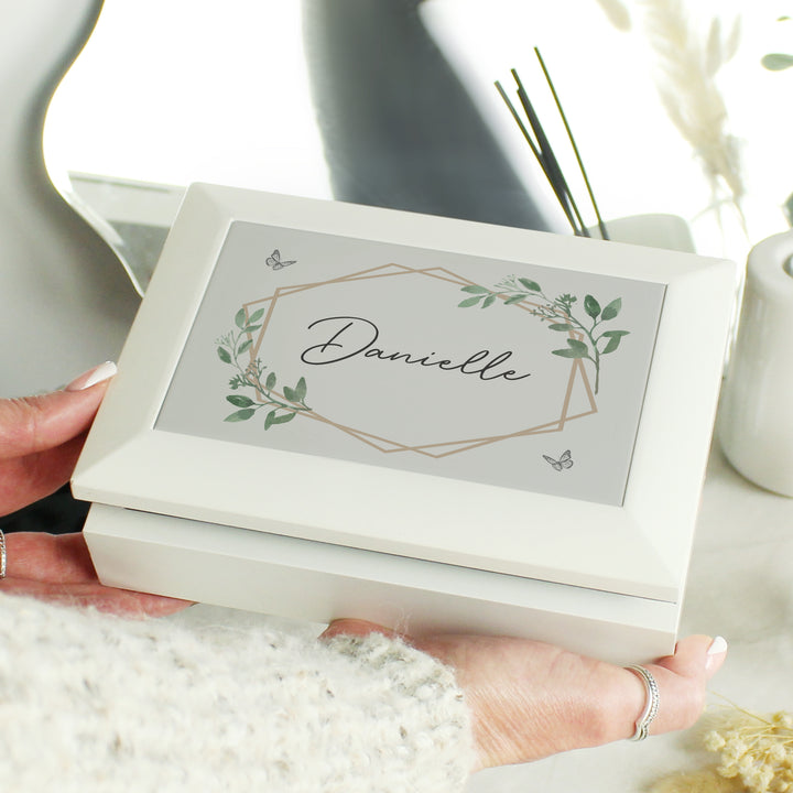 Buy Personalised Botanical Butterfly Wooden Jewellery Box available now at www.giftsfinder.co.uk