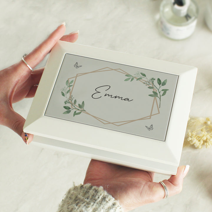 Buy Personalised Botanical Butterfly Wooden Jewellery Box available now at www.giftsfinder.co.uk