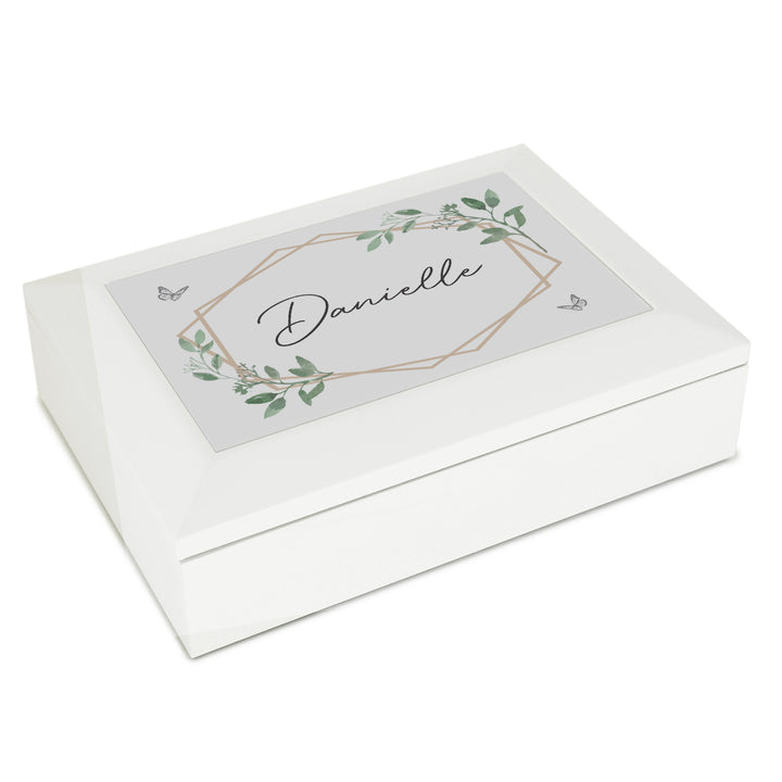 Buy Personalised Botanical Butterfly Wooden Jewellery Box available now at www.giftsfinder.co.uk