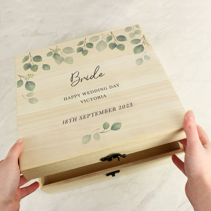 Buy Personalised Botanical Wooden Keepsake box available now at www.giftsfinder.co.uk