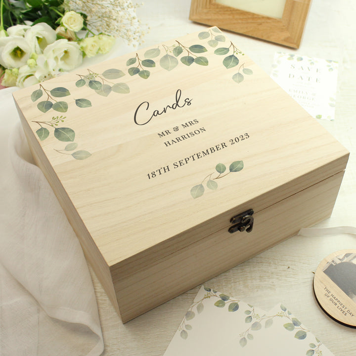 Buy Personalised Botanical Wooden Keepsake box available now at www.giftsfinder.co.uk