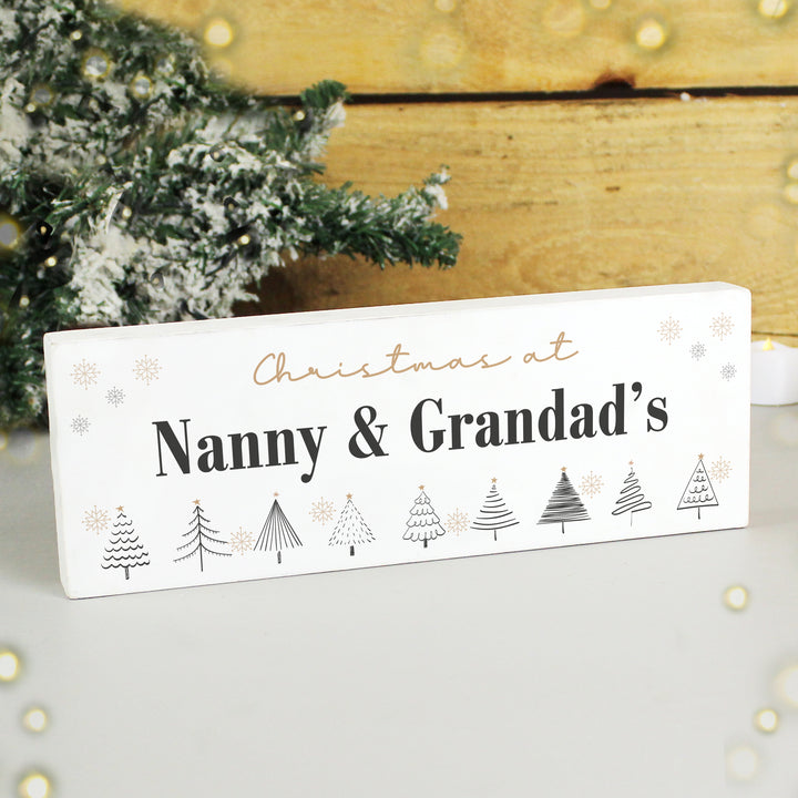 Buy Personalised Christmas Tree Wooden Mantel Ornament available now at www.giftsfinder.co.uk