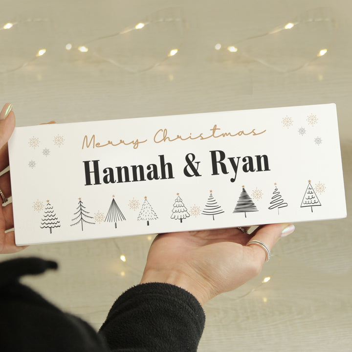 Buy Personalised Christmas Tree Wooden Mantel Ornament available now at www.giftsfinder.co.uk