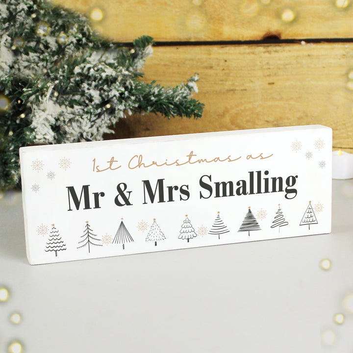 Buy Personalised Christmas Tree Wooden Mantel Ornament available now at www.giftsfinder.co.uk