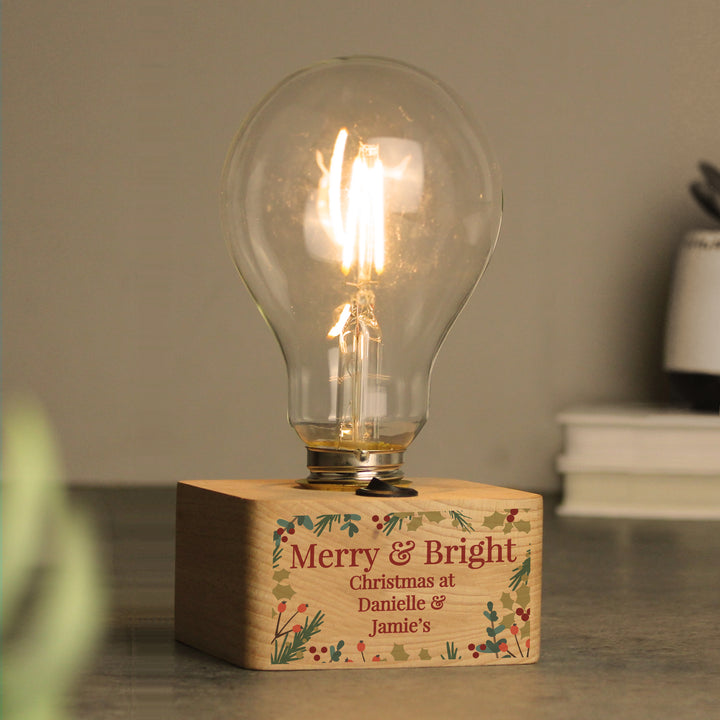 Buy Personalised Christmas Foliage Light Bulb available now at www.giftsfinder.co.uk