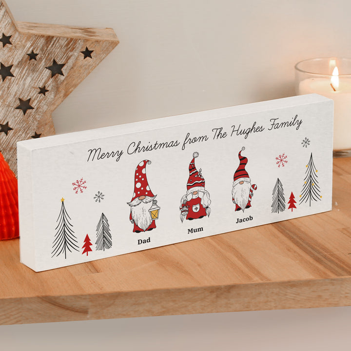 Buy Personalised Gonk Family Mantle Christmas Decoration available now at www.giftsfinder.co.uk