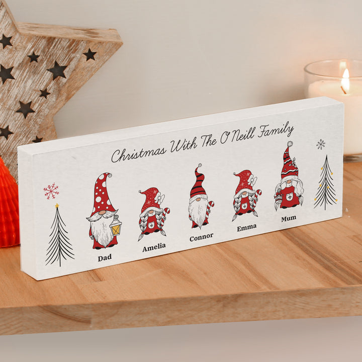 Buy Personalised Gonk Family Mantle Christmas Decoration available now at www.giftsfinder.co.uk