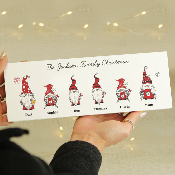 Buy Personalised Gonk Family Mantle Christmas Decoration available now at www.giftsfinder.co.uk