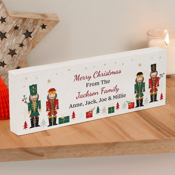 Buy Personalised Christmas Nutcracker Wooden Mantel Ornament available now at www.giftsfinder.co.uk