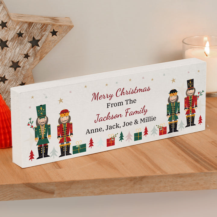 Buy Personalised Christmas Nutcracker Wooden Mantel Ornament available now at www.giftsfinder.co.uk