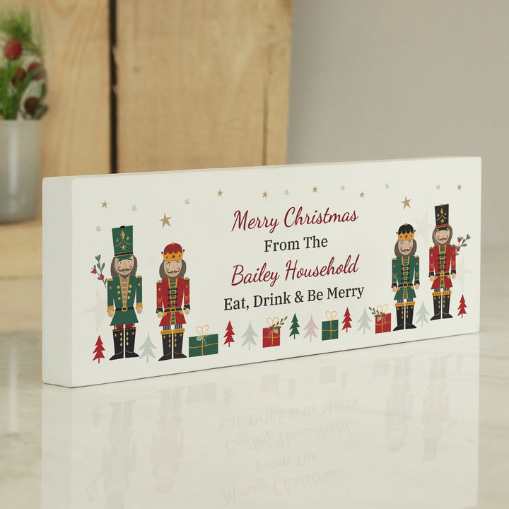 Buy Personalised Christmas Nutcracker Wooden Mantel Ornament available now at www.giftsfinder.co.uk