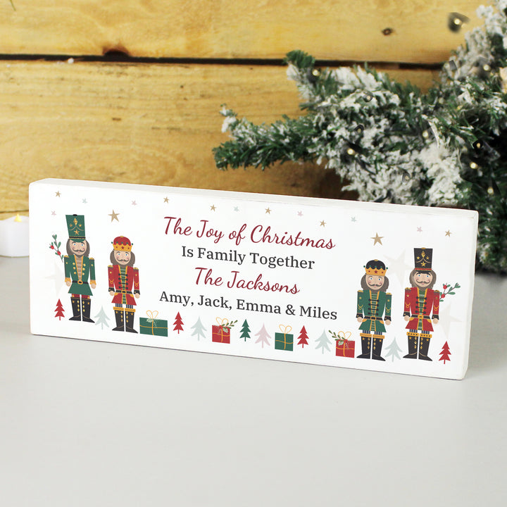 Buy Personalised Christmas Nutcracker Wooden Mantel Ornament available now at www.giftsfinder.co.uk