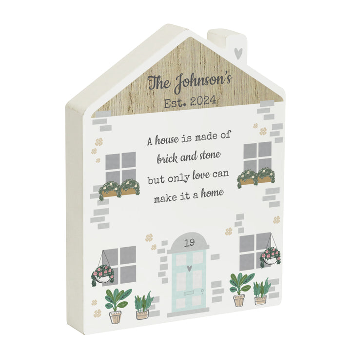 Personalised Love Makes A Home Wooden House Ornament - part of the Gifts Finder Personalised Ornaments & Keepsakes collection