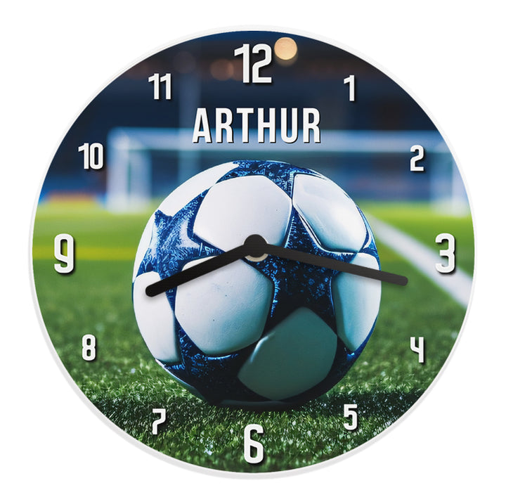 Personalised Football Wooden Childrens Clock - part of the Gifts Finder Personalised Wooden Clocks collection