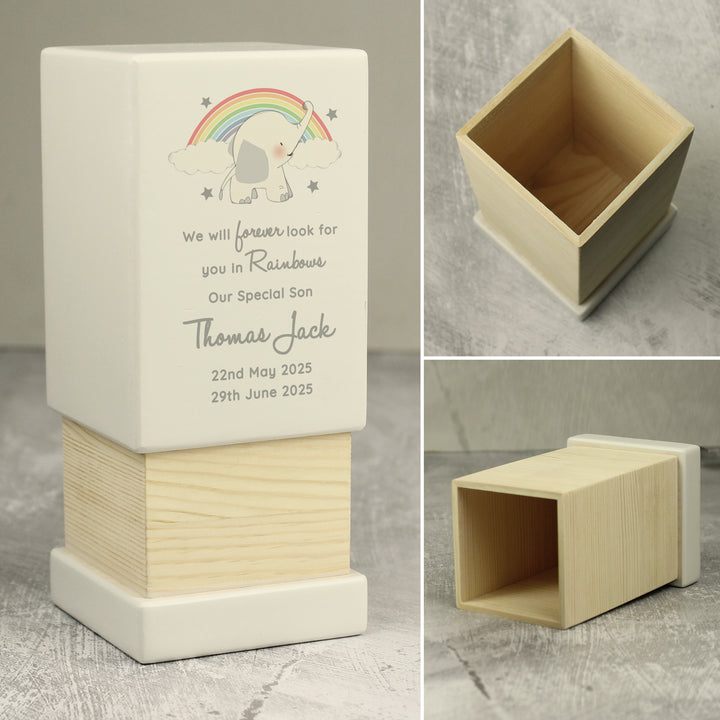 Personalised Child's Memorial Small Wooden Urn - part of the Gifts Finder Personalised Memorial Gifts collection