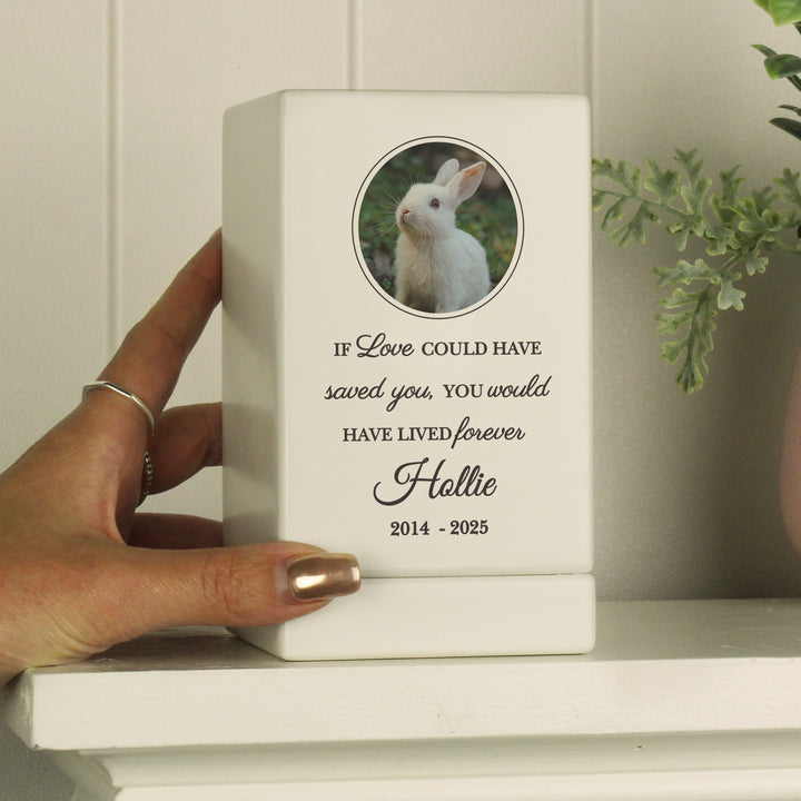 Personalised Pet Photo Upload Small Wooden Urn - part of the Personalised Memorial Gifts collection