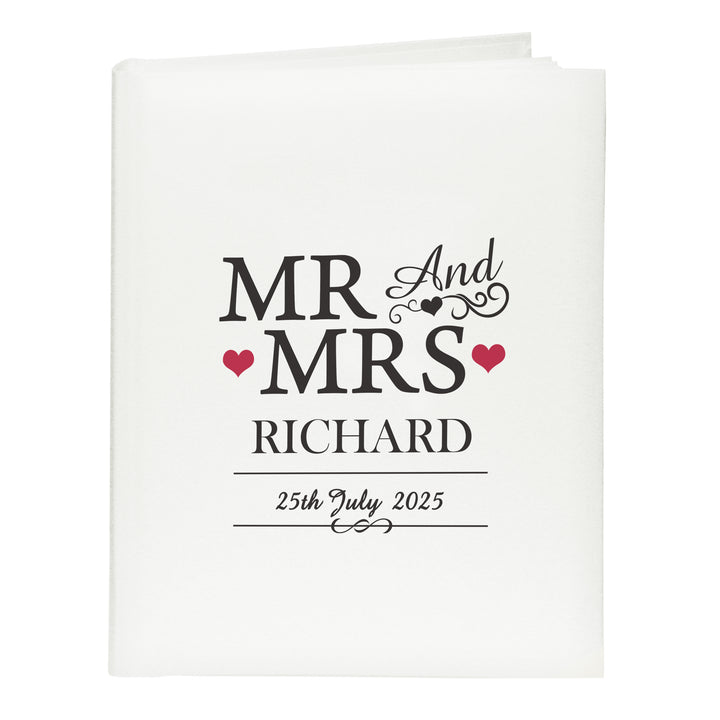 Personalised Mr & Mrs Traditional Album - part of the Gifts Finder Personalised Wedding Gifts collection