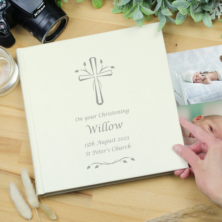 Personalised Silver Cross Album with Sleeves in gift category Personalised Photo Albums