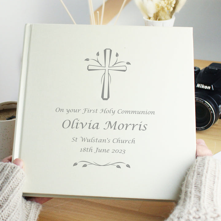 Personalised Silver Cross Square Photo Album in gift category Photo Frames, Albums and Guestbooks