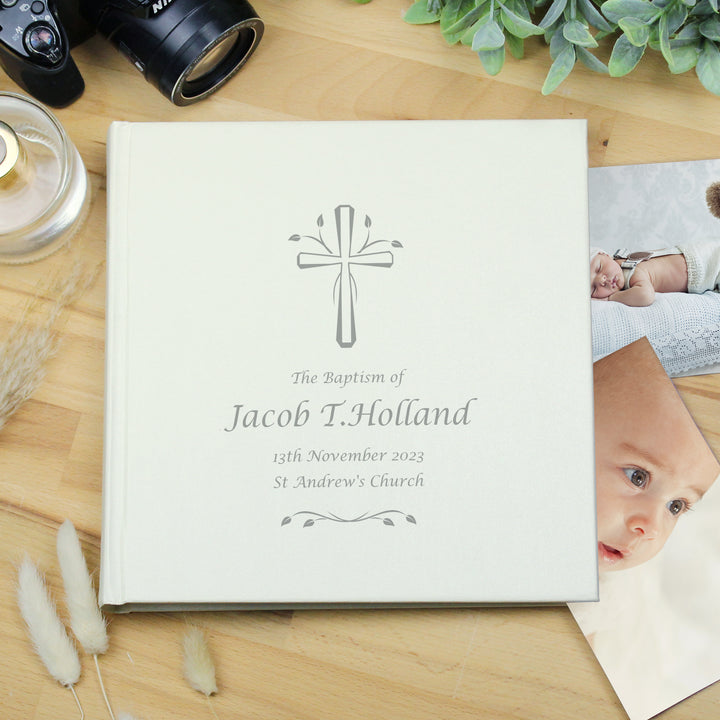 Personalised Silver Cross Album with Sleeves in gift category Personalised Photo Albums