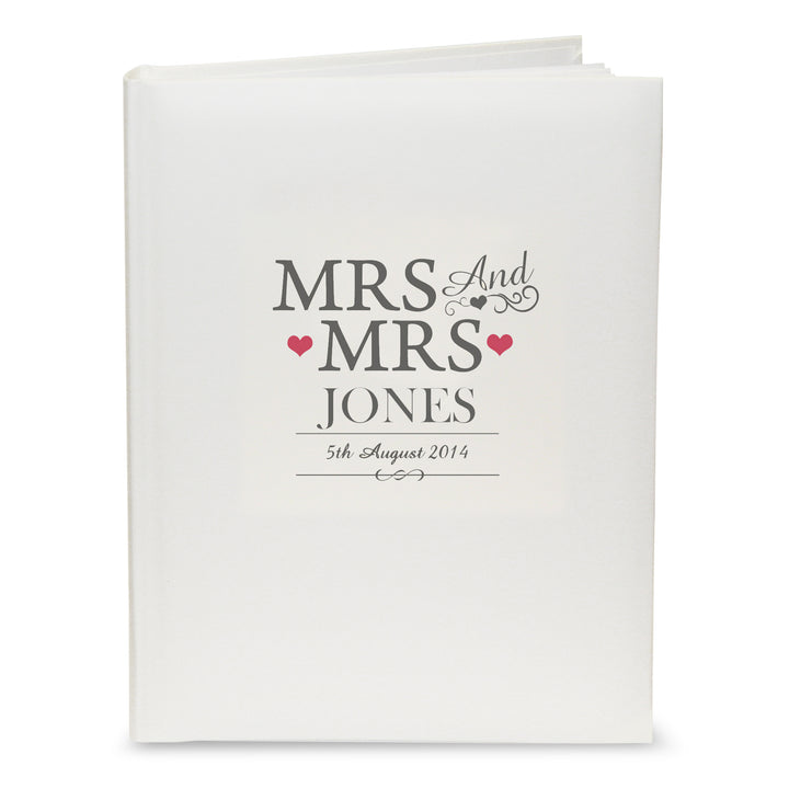 Buy Personalised Mrs & Mrs Traditional Photo Album at www.giftsfinder.co.uk