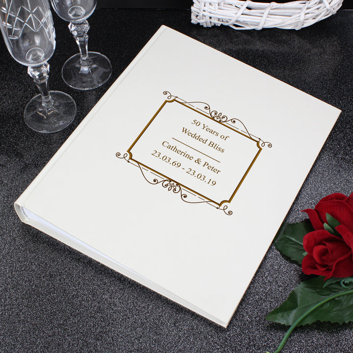 Buy Personalised Gold Traditional Photo Album available now at www.giftsfinder.co.uk