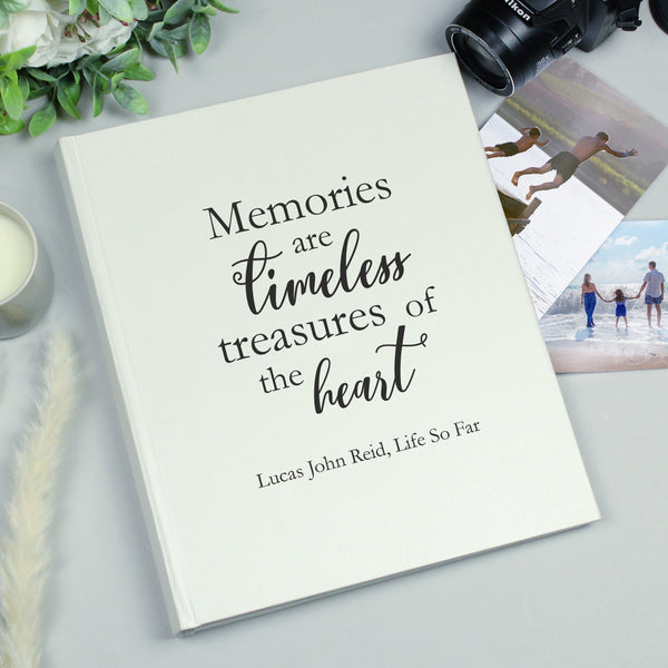 Buy Personalised 'Memories are Timeless' Traditional Photo Album available now at www.giftsfinder.co.uk