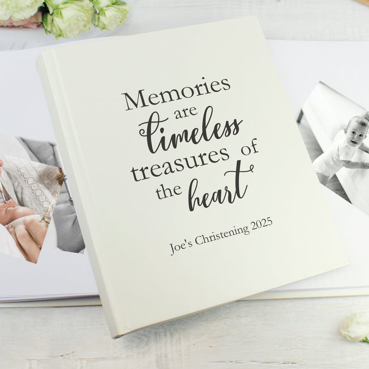 Buy Personalised 'Memories are Timeless' Traditional Photo Album available now at www.giftsfinder.co.uk