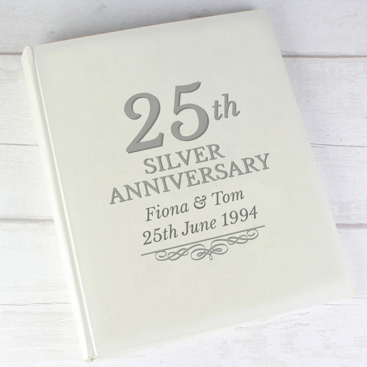 Personalised 25th Silver Anniversary Traditional Photo Album - part of the Photo Frames, Albums and Guestbooks collection