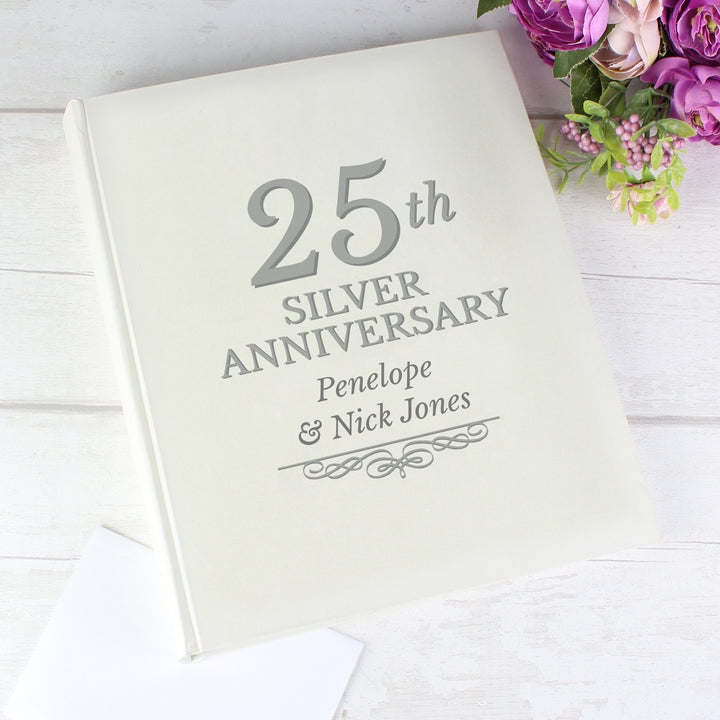 Personalised 25th Silver Anniversary Traditional Photo Album - part of the Photo Frames, Albums and Guestbooks collection