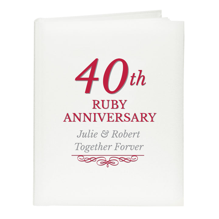 Buy Personalised 40th Ruby Anniversary Traditional Photo Album available now at www.giftsfinder.co.uk