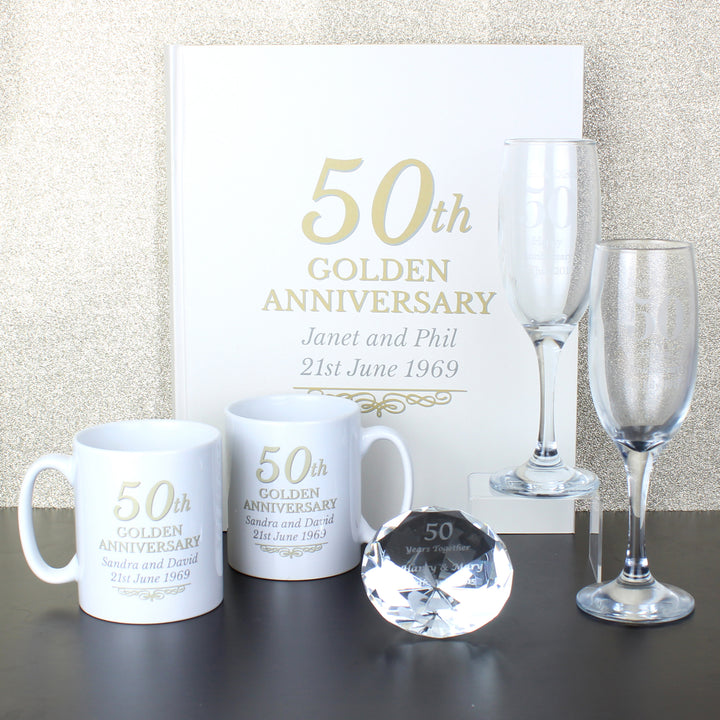 Buy Personalised 50th Golden Anniversary Traditional Photo Album available now at www.giftsfinder.co.uk