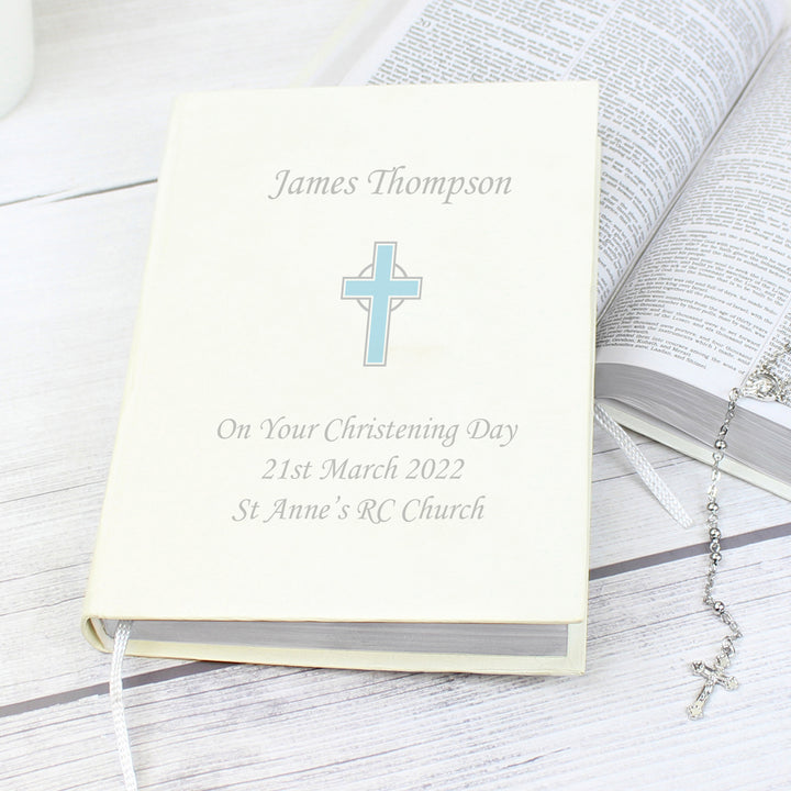 Buy Personalised Blue Cross Holy Bible - Eco-friendly available now at www.giftsfinder.co.uk